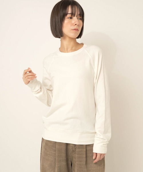 RNA-N(アールエヌエーエヌ)の「M2715 ソフトタッチプルオーバー(Tシャツ/カットソー・レディース・ブラック/オフホワイト/キナリ・FREE)」の7枚目の写真