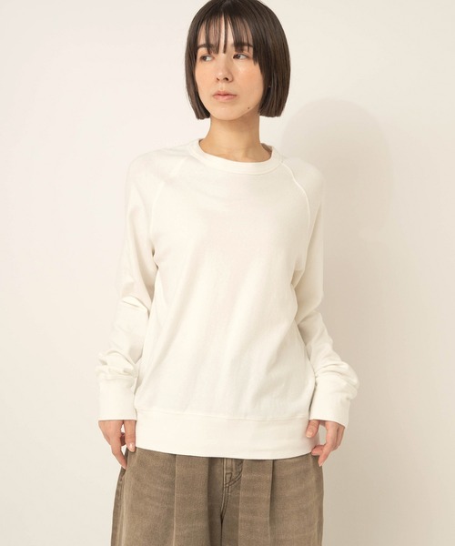 RNA-N(アールエヌエーエヌ)の「M2715 ソフトタッチプルオーバー(Tシャツ/カットソー・レディース・ブラック/オフホワイト/キナリ・FREE)」の8枚目の写真
