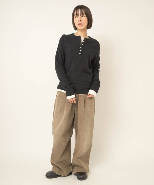 RNA-N(アールエヌエーエヌ)の「M2715 ソフトタッチプルオーバー(Tシャツ/カットソー・レディース・ブラック/オフホワイト/キナリ・FREE)」の18枚目の写真