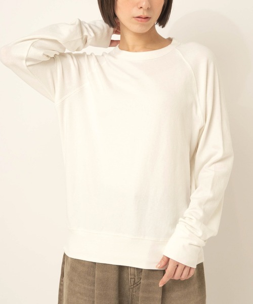 RNA-N(アールエヌエーエヌ)の「M2715 ソフトタッチプルオーバー(Tシャツ/カットソー・レディース・ブラック/オフホワイト/キナリ・FREE)」の6枚目の写真