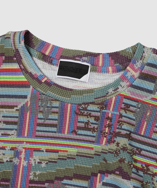 PHINGERIN(フィンガリン)の「BORDER L/S WAFFLE THERMAL(Tシャツ/カットソー・メンズ・その他/レインボー・L)」の7枚目の写真