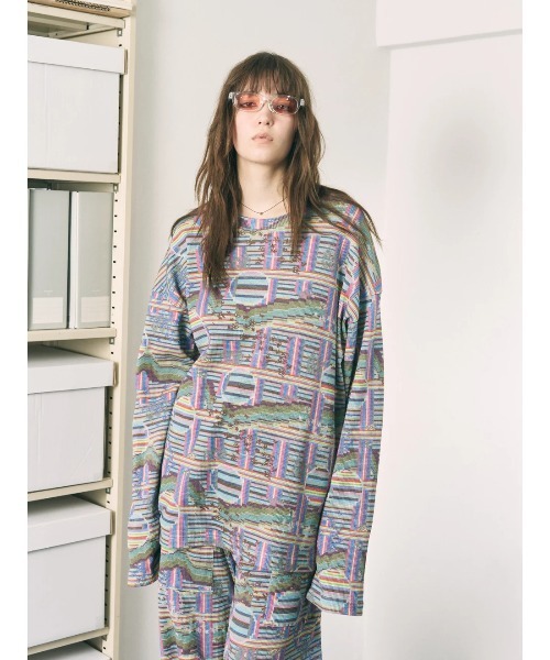 PHINGERIN(フィンガリン)の「BORDER L/S WAFFLE THERMAL(Tシャツ/カットソー・メンズ・その他/レインボー・L)」の3枚目の写真