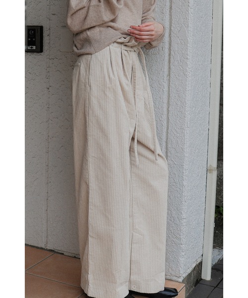 tento（テント）の「Wide-Leg Corduroy Pants（その他パンツ・レディース・ブラウン/アイボリー・38/36）」の15枚目の写真