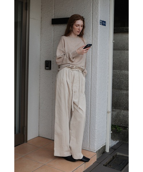 tento（テント）の「Wide-Leg Corduroy Pants（その他パンツ・レディース・ブラウン/アイボリー・38/36）」の22枚目の写真