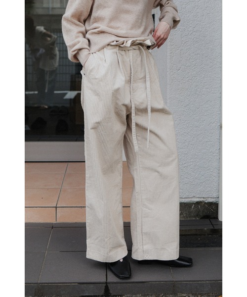 tento（テント）の「Wide-Leg Corduroy Pants（その他パンツ・レディース・ブラウン/アイボリー・38/36）」の13枚目の写真