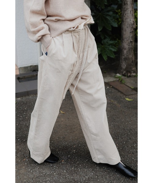 tento（テント）の「Wide-Leg Corduroy Pants（その他パンツ・レディース・ブラウン/アイボリー・38/36）」の14枚目の写真