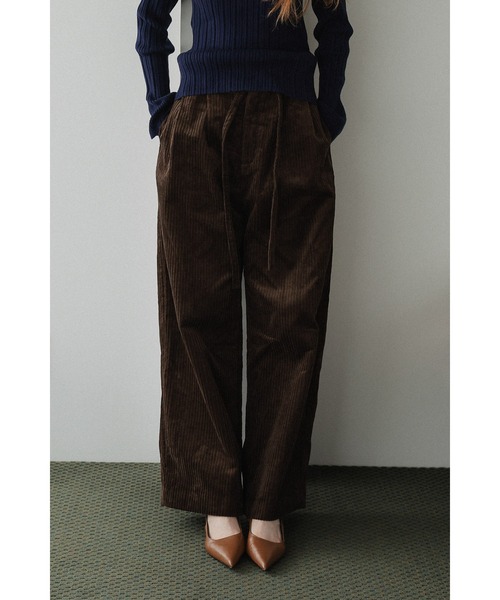 tento（テント）の「Wide-Leg Corduroy Pants（その他パンツ・レディース・ブラウン/アイボリー・38/36）」の18枚目の写真