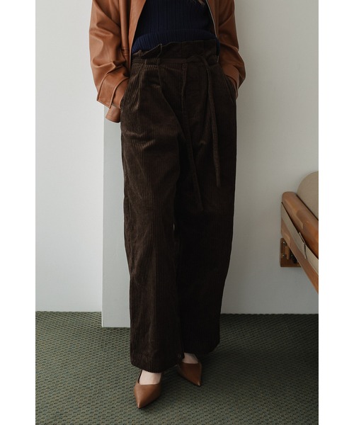 tento（テント）の「Wide-Leg Corduroy Pants（その他パンツ・レディース・ブラウン/アイボリー・38/36）」の17枚目の写真