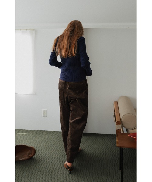 tento（テント）の「Wide-Leg Corduroy Pants（その他パンツ・レディース・ブラウン/アイボリー・38/36）」の3枚目の写真