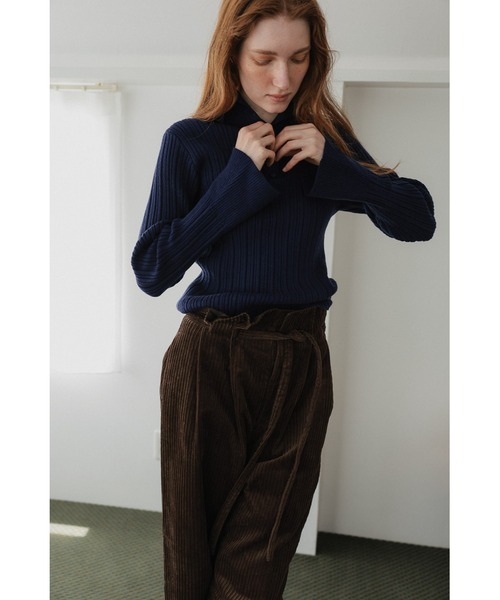 tento（テント）の「Wide-Leg Corduroy Pants（その他パンツ・レディース・ブラウン/アイボリー・38/36）」の5枚目の写真