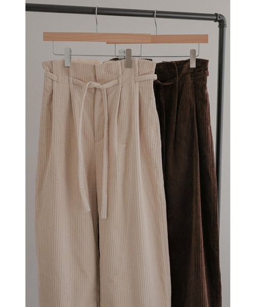 tento（テント）の「Wide-Leg Corduroy Pants（その他パンツ・レディース・ブラウン/アイボリー・38/36）」の9枚目の写真