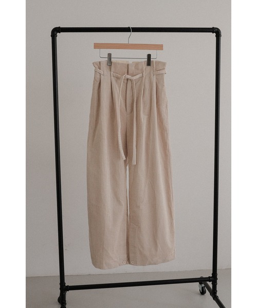 tento（テント）の「Wide-Leg Corduroy Pants（その他パンツ・レディース・ブラウン/アイボリー・38/36）」の10枚目の写真
