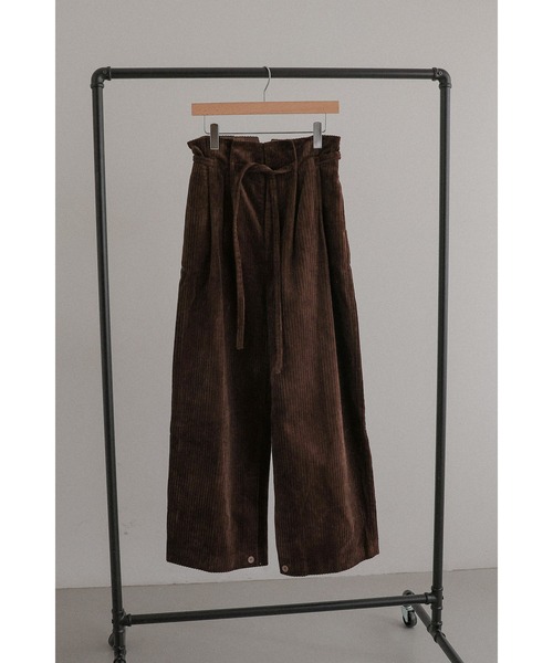 tento（テント）の「Wide-Leg Corduroy Pants（その他パンツ・レディース・ブラウン/アイボリー・38/36）」の12枚目の写真