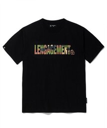 LENGAGEMENT（ランガージュマン）の「リラックスフィットストーリー ロゴ 半袖Tシャツ [ブラック-カモ]（Tシャツ/カットソー）」