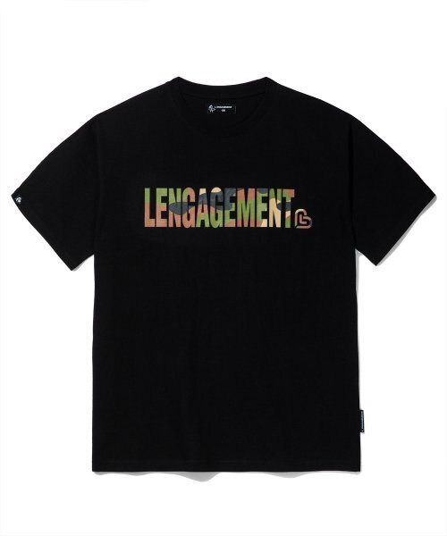 LENGAGEMENT（ランガージュマン）の「リラックスフィットストーリー ロゴ 半袖Tシャツ [ブラック-カモ]（Tシャツ/カットソー・レディース・その他・100）」の2枚目の写真