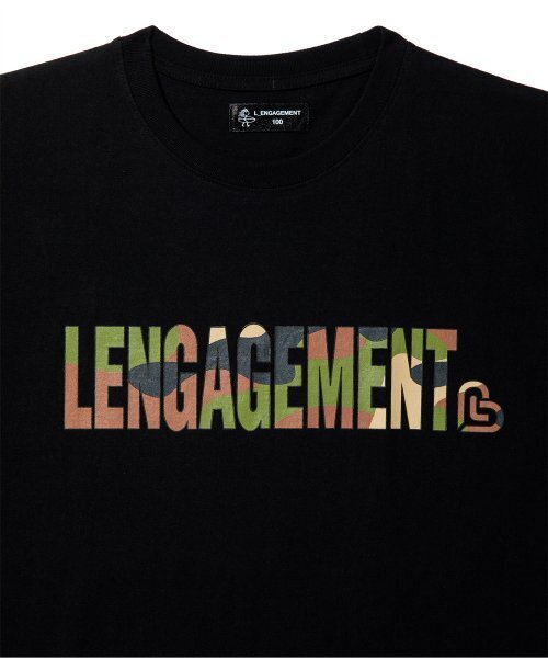 LENGAGEMENT（ランガージュマン）の「リラックスフィットストーリー ロゴ 半袖Tシャツ [ブラック-カモ]（Tシャツ/カットソー・レディース・その他・100）」の4枚目の写真