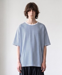 メンズのTシャツ/カットソー（ブルー・ネイビー/青色系・ボーダー柄