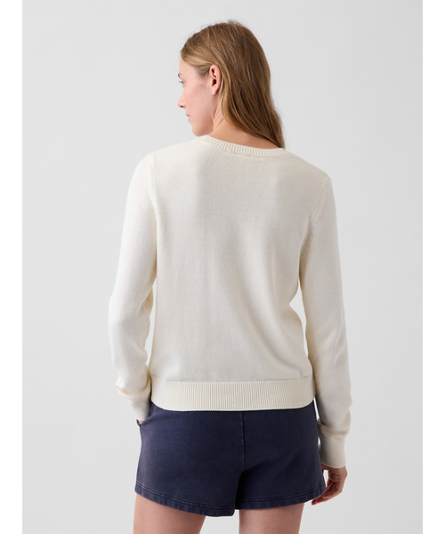 GAP(ギャップ)の「GAPロゴ クルーネックセーター(ニット/セーター・レディース・ホワイト/ネイビー/グレー/レッド/グリーン・S/M/L/XL/XS/XXS)」の8枚目の写真