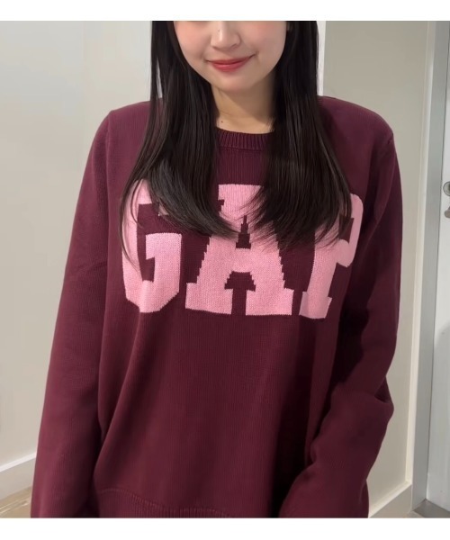 GAP(ギャップ)の「GAPロゴ クルーネックセーター(ニット/セーター・レディース・ホワイト/ネイビー/グレー/レッド/グリーン・S/M/L/XL/XS/XXS)」の22枚目の写真