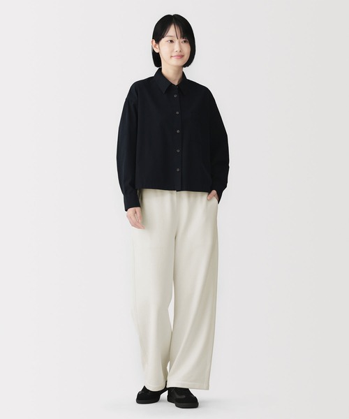 無印良品(ムジルシリョウヒン)の「婦人 裏毛スウェットワイドパンツ(スウェットパンツ・レディース・オフホワイト/チャコールグレー/ブラック/グレー・XXL/XL/L/M/S/XS)」の12枚目の写真