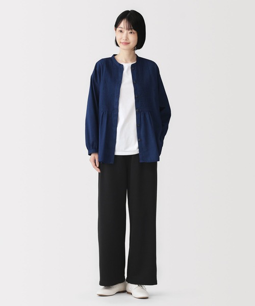 無印良品(ムジルシリョウヒン)の「婦人 裏毛スウェットワイドパンツ(スウェットパンツ・レディース・オフホワイト/チャコールグレー/ブラック/グレー・XXL/XL/L/M/S/XS)」の10枚目の写真