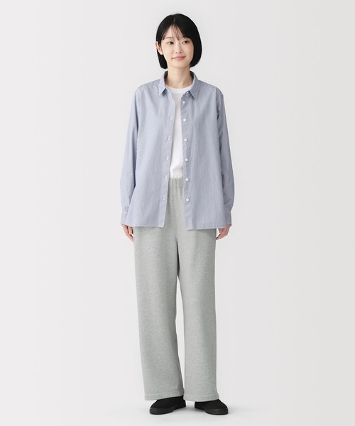 無印良品(ムジルシリョウヒン)の「婦人 裏毛スウェットワイドパンツ(スウェットパンツ・レディース・オフホワイト/チャコールグレー/ブラック/グレー・XXL/XL/L/M/S/XS)」の14枚目の写真