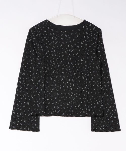 styiro(スタイロ)の「花柄フレアスリーブ長袖カットソー 26AW新作 秋服 冬服 紅葉 デート(Tシャツ/カットソー・レディース・アイボリー/ブラック・FREE)」の16枚目の写真
