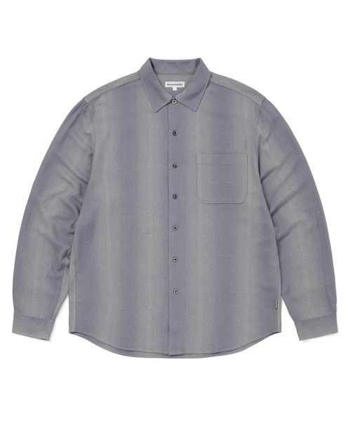 thisisneverthat(ディスイズネバーザット)の「Nep Bold Striped Shirt(シャツ/ブラウス・メンズ・パープル系その他/イエロー系その他・S/L/M/XL)」の1枚目の写真