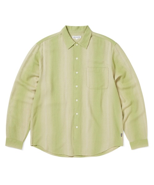 thisisneverthat(ディスイズネバーザット)の「Nep Bold Striped Shirt(シャツ/ブラウス・メンズ・パープル系その他/イエロー系その他・S/L/M/XL)」の2枚目の写真