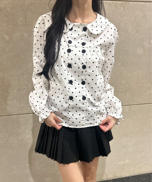 PHILLY(フィリー)の「ダブルボタンドットブラウス(シャツ/ブラウス・レディース・ブラック/ホワイト・FREE)」の20枚目の写真