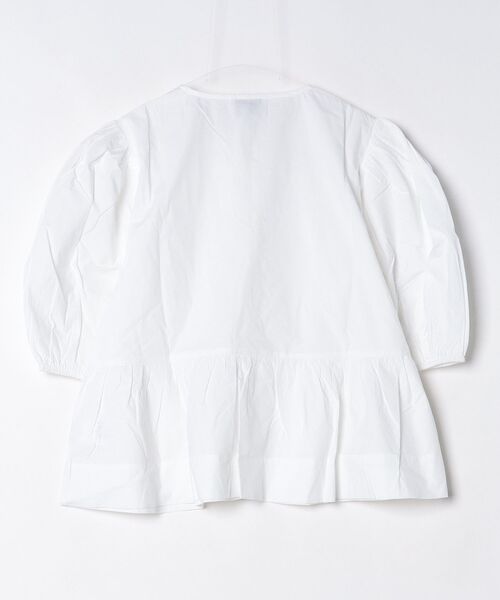 GANNI（ガニー）の「GANNI / ガニー：【レディース】Cotton Poplin Peplum Blouse：F7364[ANN]（Tシャツ/カットソー・レディース・ホワイト・36）」の2枚目の写真