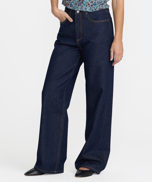 RVCA(ルーカ)の「RVCA ウィメンズ COCO HIGH WAISTED BAGGY デニムパンツ 【2026年秋冬モデル】/ルーカバギーデニム(デニムパンツ・レディース・インディゴブルー・25inch)」の4枚目の写真