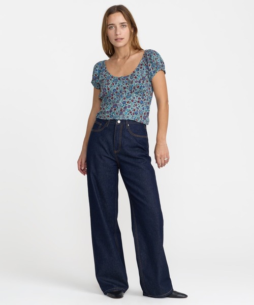 RVCA(ルーカ)の「RVCA ウィメンズ COCO HIGH WAISTED BAGGY デニムパンツ 【2026年秋冬モデル】/ルーカバギーデニム(デニムパンツ・レディース・インディゴブルー・25inch)」の6枚目の写真