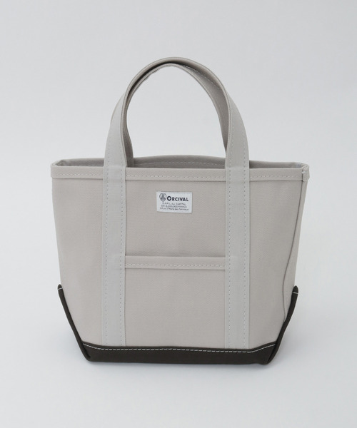 LOGEMENT DE CLAIRE(ロジュモンドクレール)の「【ORCIVAL/オーシバル】キャンバストートバッグ(トートバッグ・レディース・チャコールグレー/ライトグレー・FREE)」の1枚目の写真