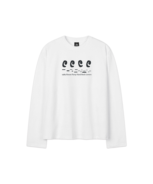 1989STANDARD(1989スタンダード)の「HARD ROCK LOVERS クロップロングスリーブ(SKLSTD-0246)(Tシャツ/カットソー・メンズ・ブラック/ホワイト/バーガンディー/ライトグレー・MEDIUM/LARGE/X-LARGE)」の2枚目の写真