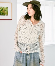 niko and...（ニコアンド）の「ソフトレースヘンリーフーディ（Tシャツ/カットソー・レディース）」