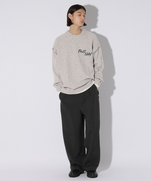 LAKOLE(ラコレ)の「ステッチ刺繍ロゴニット / 1056131(ニット/セーター・メンズ・アイボリー/グレー/ブラウン/ネイビー・MEDIUM/LARGE)」の12枚目の写真