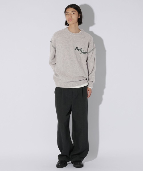 LAKOLE(ラコレ)の「ステッチ刺繍ロゴニット / 1056131(ニット/セーター・メンズ・アイボリー/グレー/ブラウン/ネイビー・MEDIUM/LARGE)」の7枚目の写真