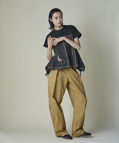 mintdesigns（ミントデザインズ）の「Apron Chino Pants（チノパンツ・レディース・キャメル/サンドベージュ・2/3）」の3枚目の写真