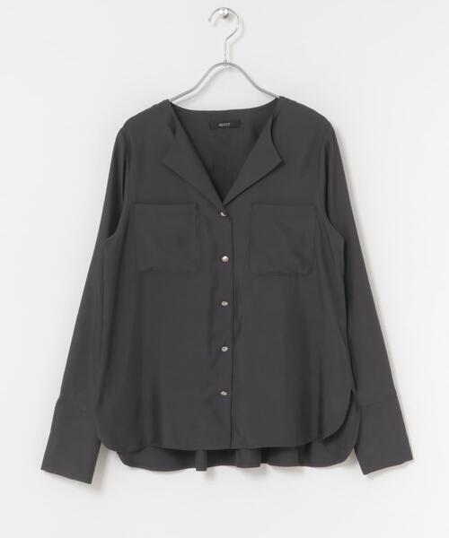 URBAN RESEARCH ROSSO WOMEN(アーバンリサーチ ロッソ)の「キュプラ混ポケットデザインブラウス(シャツ/ブラウス・レディース・オフホワイト/チャコールグレー/ボルドー・FREE)」の10枚目の写真