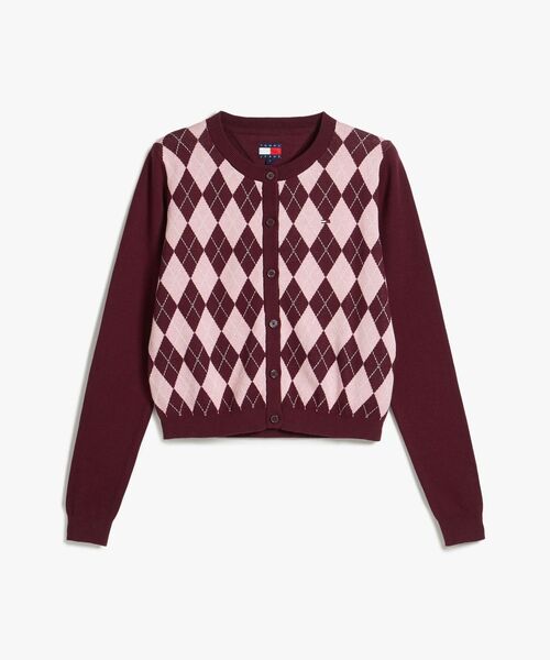 tommy jeans(トミー ジーンズ)の「アーガイルクルーネックカーディガン(ニット/セーター・レディース・パープル系その他3/グリーン系・X-SMALL/SMALL/MEDIUM)」の12枚目の写真