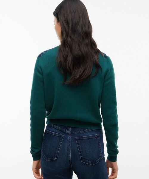 tommy jeans(トミー ジーンズ)の「アーガイルクルーネックカーディガン(ニット/セーター・レディース・パープル系その他3/グリーン系・X-SMALL/SMALL/MEDIUM)」の6枚目の写真