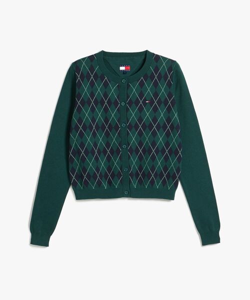 tommy jeans(トミー ジーンズ)の「アーガイルクルーネックカーディガン(ニット/セーター・レディース・パープル系その他3/グリーン系・X-SMALL/SMALL/MEDIUM)」の8枚目の写真