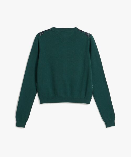 tommy jeans(トミー ジーンズ)の「アーガイルクルーネックカーディガン(ニット/セーター・レディース・パープル系その他3/グリーン系・X-SMALL/SMALL/MEDIUM)」の9枚目の写真