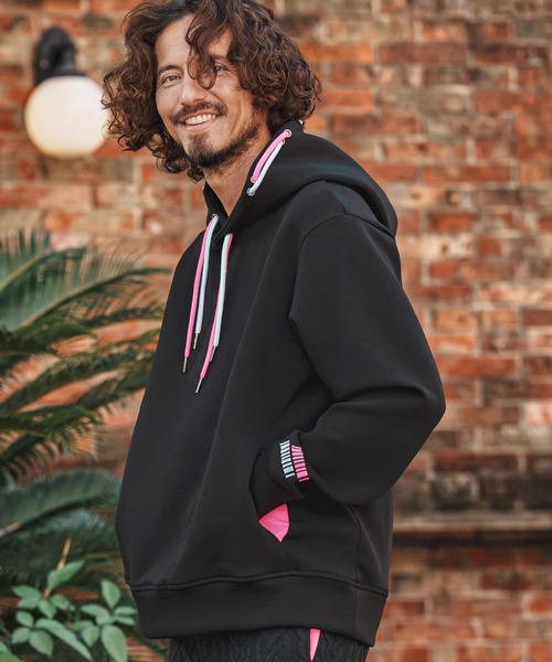 felkod（フィルコッド）の「mpa4255- Double Embroidery Double Knit Hoodie パーカー(F26F090)（パーカー・メンズ・ブラック/トップグレー・L/M/S）」の2枚目の写真
