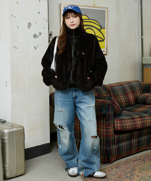 U.S. POLO ASSN.（ユーエスポロアッスン）の「U.S. POLO ASSN. × PUBLUX/ユーエスポロアッスン 2WAY ナイロンフリース リバーシブル ブルゾン 限定展開（ブルゾン・メンズ・チャコールグレー/ブラック/ベージュ/ネイビー・SMALL/MEDIUM/LARGE）」の20枚目の写真
