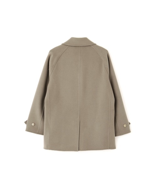 YLEVE(イレーヴ)の「YLEVE / LAMBSWOOL DOUBLE CLOTH BEAVER SHORT CO(ダウンジャケット/コート・レディース・ベージュ/ブラウン/ネイビー・1/2/0)」の6枚目の写真