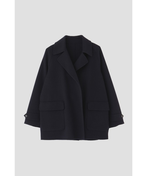 YLEVE(イレーヴ)の「YLEVE / LAMBSWOOL DOUBLE CLOTH BEAVER SHORT CO(ダウンジャケット/コート・レディース・ベージュ/ブラウン/ネイビー・1/2/0)」の20枚目の写真