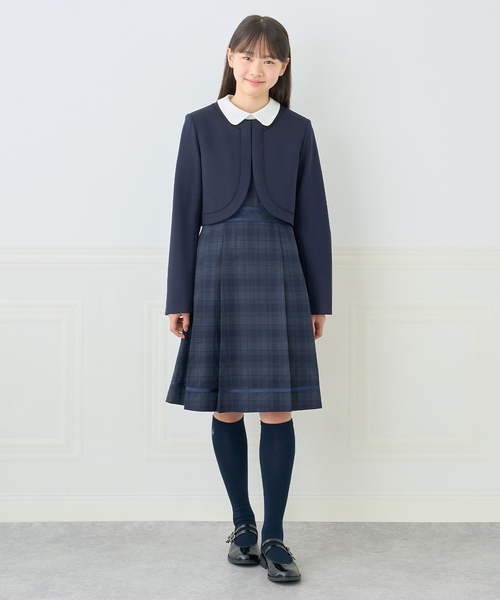 卒服】【セットアイテム】ボレロ白襟×ワンピース（スーツセット）｜pom