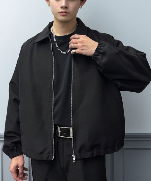 L'atelier(ラトリエ)の「ルーズシルエット ボックス ジップブルゾン(ブルゾン・メンズ・グレー/ブラック/ネイビー・M/L)」の1枚目の写真